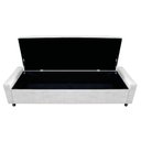 Ver imagem 5 de Kit Cabeceira e Calçadeira Baú Queen Everest P02 160cm Suede - Doce Sonho Móveis Branco
