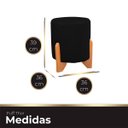 Ver imagem 3 de Puff Thor Luxo Madeira Maciça Redondo Suede