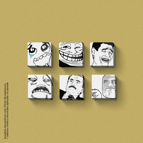 Memes - Módulo Decorativo com 4 Peças