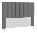 Ver imagem 1 de Cabeceira Estofada Libia 140CM Casal Courino Cinza - D A DECOR