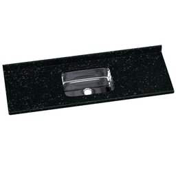 Tampo para Pia de Cozinha Rorato Mármore Sintético com Cuba em Inox 150x55cm Preto - 1