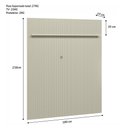 Ver imagem 4 de Painel Ripado Uno para Tv até 65 Polegadas 1 Prateleira Off White