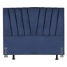 Cabeceira Cama Box Casal 140 Cm Lizza em Suede com Frame:azul Marinho - 2