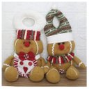 Ver imagem 1 de Kit 2 Enfeites de Porta Maçaneta Natal Biscoito Natalino