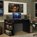 Ver imagem 1 de Mesa para Computador Gamer Madesa 9409 e Painel para Tv até 50 Polegadas - Preto/branco