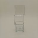 Ver imagem 2 de Vaso Decorativo de Vidro Transparente 27x9x9cm Enfeite Sala Mesa Estante Flores