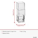 Ver imagem 7 de Vaso Decorativo de Vidro Transparente 27x9x9cm Enfeite Sala Mesa Estante Flores