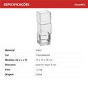Ver imagem 6 de Vaso Decorativo de Vidro Transparente 27x9x9cm Enfeite Sala Mesa Estante Flores