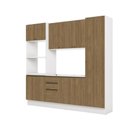 Ver imagem 2 de Cozinha Compacta Celeste Kappesberg 100% Mdf Branco/nogueira 240cm