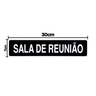 Combo 3 Placas De Sinalização Sala De Reunião 30x7 Acesso - A-428 F9e - 2
