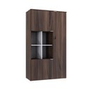 Ver imagem 1 de Armário Alto com Nicho e 03 Portas 161,5x90x42cm Wlan90 Nogal - Branco