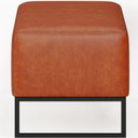 Ver mais imagens de Kit 02 Puff Decorativo Para Sala de Estar Cléo W01 Base de Ferro 90 cm Couríssimo Camel - Lyam