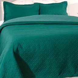 Colcha Kacyumara Solteiro 2 peças Decore Tintos Verde - 1