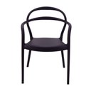Ver imagem 4 de Cadeira Tramontina Sissi Preto Empilhável em Polipropileno com Braços
