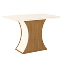 Ver imagem 2 de Mesa de Jantar Luiza 120 Cm Ambiente Canto Arredondado com Vidro Nature Off White – Henn