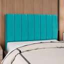 Ver imagem 2 de Cabeceira Casal 140 Cm com Frame Dalia Suede Azul Turquesa Artte