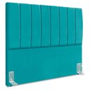 Ver imagem 1 de Cabeceira Casal 140 Cm com Frame Dalia Suede Azul Turquesa Artte