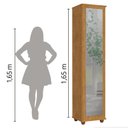 Ver imagem 5 de Armário e Sapateira Multiuso com Espelho 1 Porta Marrie J&A Nature 
