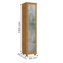 Ver imagem 2 de Armário e Sapateira Multiuso com Espelho 1 Porta Marrie J&A Nature 