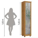 Ver imagem 5 de Armário e Sapateira Multiuso com Espelho 1 Porta Marrie J&A Nature