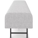 Ver imagem 2 de Puff Recamier Decorativo com Pés Industrial 160cm Novara P05 Linho Cinza Claro