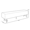 Ver imagem 4 de Puff Recamier Decorativo com Pés Industrial 160cm Novara P05 Linho Cinza Claro