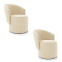 Ver imagem 1 de Poltrona Decorativa Orgânica Fixa para Sala Kit 2 Malu Suede M11 - D’Rossi