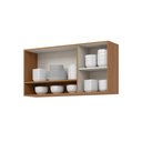 Ver imagem 2 de Armário Aéreo 02 Portas com Nicho Decorativo 120cm Venaly C582 Cinamomo - Henn