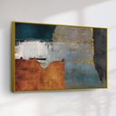 Ver imagem 2 de Quadro Decorativo Abstrato Laranja e Preto