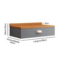 Ver imagem 5 de Penteadeira Suspensa Mesinha Bancada Gaveta Puxador Concha Quarto Camarim Cinza/cinamomo - Rpm