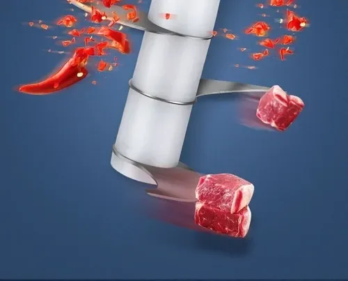 Mini Processador Triturador de Alimentos Elétrico Copo Duplo verde - 6