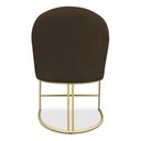 Ver imagem 4 de Cadeira Poltrona de Jantar Bela Suede Base Metálica Industrial Dourado - Pallazio Marrom