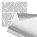 Ver imagem 1 de Papel de Parede Adesivo Cinza e Branco Geométrico 2,80m