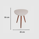 Ver imagem 3 de Conjunto de Mesa Lateral Pé Palito Triângulo Off White