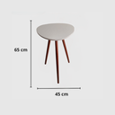 Ver imagem 2 de Conjunto de Mesa Lateral Pé Palito Triângulo Off White