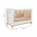 Ver imagem 4 de Berço Americano 2 em 1 100% MDF Sofá para Colchão 130x70cm Multimóveis Crper-BER003 Branco/