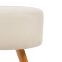 Ver imagem 3 de Puff Puf Banqueta Redondo Para Camarim Suede Pés Palito Bege