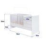 Berço Americano Multifuncional com Trocador e Cômoda Cor:branco - 6