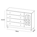 Ver imagem 2 de Cômoda de Bebê 1 Porta 4 Gavetas Grand Selena Carolina Baby Branco