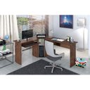 Ver imagem 2 de Mesa Escritório Escrivaninha de Canto Estação de Trabalho Max 1G 1 Gaveta para Computador Jacarandá