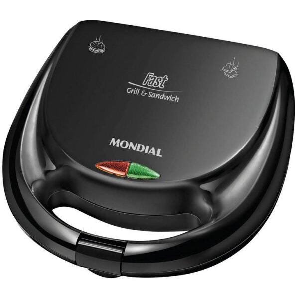 Grill e Sanduicheira Mondial Line S-12, Preta - 3