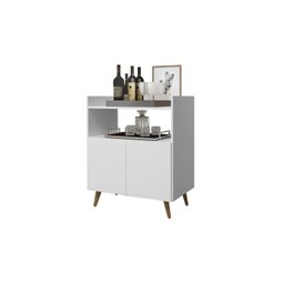 Buffet Aparador Retro Sala Cozinha Suíça 2 Portas:Branco - 1