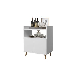 Buffet Aparador Retro Sala Cozinha Suíça 2 Portas:Branco