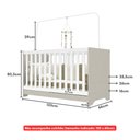 Ver imagem 7 de Berço 3 em 1 para Colchão 60x130cm Pipoca Multimóveis BB0527 - Off White/Branco