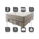 Ver imagem 3 de Cama Box King Colchão Euro + Box 193x203x71 Molas Ensacadas Cama inBox Ocean Bege