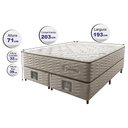 Ver imagem 2 de Cama Box King Colchão Euro + Box 193x203x71 Molas Ensacadas Cama inBox Ocean Bege