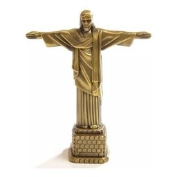 Miniatura Monumento Cristo Redentor - 18 Cm De Metal - 3