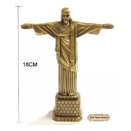 Miniatura Monumento Cristo Redentor - 18 Cm De Metal - 2