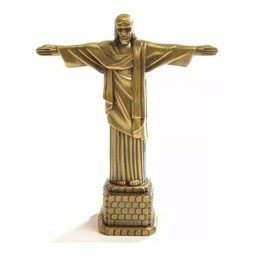Miniatura Monumento Cristo Redentor - 18 Cm De Metal - 1