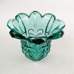 Vasinho Verde Esmeralda 8,5x9cm Vaso Vidro Flor Decoração P - 3